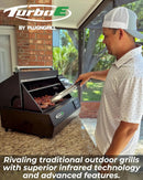 Turbo E Outdoor Electric Grill by PLUGNGRILL - High-Power 1700W Infrared Grill Technology - 24-Inch Smart BBQ Grill with Probe & Digital Display for Precise Cooking & Searing (Turbo E) by GreenHaven Gardens