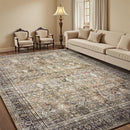 Lofus 5x7 Area Rug for Living Room,Brow Washable Area Rugs with Non-Slip Backing,Soft Neutral Carpets for Bedroom Dining Room Home Office Indoor Nursery by TinyTreasures Baby Boutique