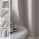 70" W x 108" L Faux Linen Room Divider Curtains, Full Blackout Pinch Pleated Drapes for Traverse Rod, Bedroom Divider Privacy Drapery with Hooks for Ceiling Track, 1 Panel, Browish Grey by CozyNest Decor