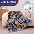 Boho Cotton Throw Blanket - Ultra-Soft Rustic Quilt for Bed, Home Decor & Travel - Large 90"x98" Muslin Blanket - All-Season Lightweight Bedspread & Throw for Women & Moms by CozyNest Decor