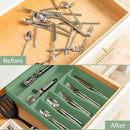SMIRLY Silverware Drawer Organizer – Bamboo Kitchen Drawer Organizer, Adjustable Utensil Holder and Cutlery Tray, Drawer Dividers for Flatware and Kitchen Utensils by CozyNest Decor