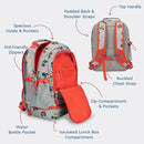 Bentgo Kids 2-in-1 Backpack & Insulated Lunch Bag - Durable 16” Backpack & Lunch Container in Unique Prints for School & Travel - Water Resistant, Padded & Large Compartments (Trucks) by TinyTreasures Baby Boutique