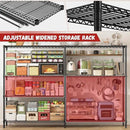 REIBII 69.8" W Storage Shelves 1250LBS Wire Shelving Unit 4 Tier Metal Shelving for Storage Rack Shelves Adjustable Heavy Duty Garage Shelf Pantry Shelves Kitchen Shelving, 69.8"Wx15.8"Dx62.9"H,Black by CozyNest Decor