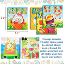 90shine 4PCS Easter Crafts for Kids Ages 4-8 Sticker Books - Basket Stuffer Gift Includes Bunny Egg Chick Gnome and More Designs Create 40 Pictures by TinyTreasures Baby Boutique