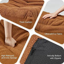 Bean Bag Chairs for Adults Giant Bean Bag Chair Memory Foam BeanBag Chair Big Bean Bag Sofa with Filler Faux Fur Fireside Beanbags Lazy Sofa for Living Room Bedroom Dorm Office (Brown Teddy) by CozyNest Decor