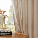 Joydeco Linen Curtains for Living Room,Light Filtering Rod Pocket Back Tab Semi Sheer Drapes Window Long Curtains 72 inches Long Sheer Bliss by CozyNest Decor