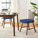 downluxe Chair Cushions for Dining Chairs, Waterproof Kitchen Chair Pads, Non-Slip Dining Seat Cushion with Ties, 17" x 16" x 2.5", Blue, 4 Pack by CozyNest Decor