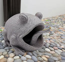 Frog Statues Gutter Downspout Extension Statues Garden Decoration,Animal Resin Statue Outdoor Decor,Downspout Diverter,Decorative Gutter Extension,3"×4" Downspout Extender Diverter Splash Block（Grey） by GreenHaven Gardens