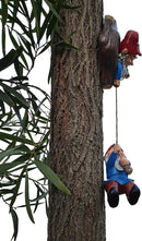 Gnome Tree Hugger Figurines Miniature Fairy Elf Climbing Tree Hanging Statue Garden Sculpture Decorative Outdoor Ornaments by CozyNest Decor