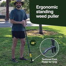 Rocklin™ Stand Up Weed Puller Tool - 4 Claw Steel Head - 48 inch Handle - 100% Metal - Easily Remove Weeds Without Bending or Kneeling (WeedPuller2.0) by GreenHaven Gardens