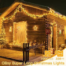 Ollny Christmas Lights Outdoor Waterproof, 1000LED 328FT Super Long String Lights with Remote 3 Timer, Plug in 8 Modes Fairy Light for Outside House Bedroom Xmas Decorations, Warm White by GreenHaven Gardens