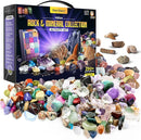 Dan&Darci Rock Collection for Kids - Includes 250+ Bulk Rocks, Gemstones & Crystals + Genuine Fossils and Minerals - 2 Lbs. - Geology Earth Science STEM Toys Activity, Gifts for Boys & Girls Ages 6+ by TinyTreasures Baby Boutique
