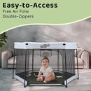 Pamo Babe Baby Playpen with Sun Protection Canopy - Indoor & Outdoor Play Yard for Babies and Toddlers - Baby Tent with Zipper Door by TinyTreasures Baby Boutique