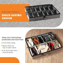 storageLAB Slim Under Bed Storage Containers, Closet Organizers with Sturdy Handles for Clothes, Comforters, and Accessories, Use Under or at the End of the Bed - 2 Pack, Dark Grey by CozyNest Decor