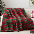 Chunky Knit Throw Blanket, 40''*50'' Knitted Throw Chenille Yarn for Bed Couch, Handmade Stripe Crochet Big Thick Blanket, Machine Washable Cute Comfy Blanket for Home Decor by CozyNest Decor