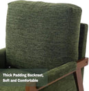 Modern Accent Chair for Living Room Mid Century Arm Chair Upholstered Bedroom Chair Comfy Lounge Chair with Solid Wood Frame, Green by CozyNest Decor