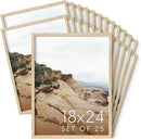 Haus and Hues 18x24 Natural Oak Wood Picture Frames Set of 25 - Premium Bulk Picture Frames 12x16 Bundle - Elegant Gallery Wall Frame Set for Posters, Art Display - Ideal for Wall Decor in Home & by CozyNest Decor