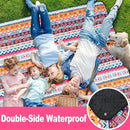 PY SUPER MODE Picnic Blankets Extra Large, Waterproof Foldable Outdoor Beach Blanket Oversized 83x79” Sandproof, 3-Layer Picnic Mat for Camping, Hiking, Travel, Park, Concerts-Bohemian Brown by TinyTreasures Baby Boutique