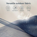 PHI VILLA 10ft Outdoor Patio Umbrellas for Outside, 3 Tier Vented Market Table Umbrella Windproof for Backyard, Deck, Garden, 1.5" Pole, Dark Blue（No Base） by GreenHaven Gardens