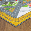 KC Cubs 8x10 Country Farm Construction Car Road Street Rug – Educational Carpet Play Mat for Kids, Toddlers Nursery, Classroom, Playroom, Baby Daycare by TinyTreasures Baby Boutique