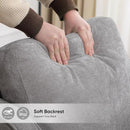 Accent Chair for Living Room, Mid Century Modern Reading Chair for Bedroom, Upholstered Armchair with Side Pockets, Comfy Single Sofa Side Chair for Office, Apartment, Small Room, Light Grey