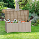 150GAL Brown Large - Capacity Outdoor Deck Box with Lock Hole – Waterproof, SGS - Certified UV Resistance, Ideal for Storing Patio Furniture Sets & Seasonal Decor, Hassle - Free Setup by GreenHaven Gardens