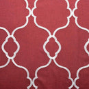 MIUCO Moroccan Embroidered Semi Sheer Curtains Faux Linen Grommet Curtains for Living Room 52 x 63 Inch 2 Panels, Burgundy by CozyNest Decor