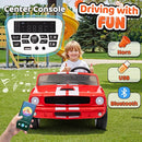 24V 2 Seater Ride on Toys, Licensed Shelby Cobra Kids Power Car Wheeler Ride On Toy w/ 2WD/4WD Switchable, Remote Control, 19" Spacious Seat, 4 Spring Suspension, Music, Bluetooth by TinyTreasures Baby Boutique