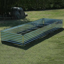 12x4x1.5ft Galvanized Raised Garden Bed,Outdoor Planter Box Metal Patio Kit Planting Bed for Vegetables Flowers Herb,Silver by GreenHaven Gardens