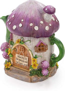 VP Home Mushroom Teapot Solar Light for Home and Outdoor Decor, Mushroom Solar Powered Flickering LED Garden Light, Solar Powered Teapot Backyard Party Decoration Light, Fairy Garden House by GreenHaven Gardens
