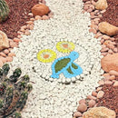 Garden Stepping Stones Set of 2 Butterfly Outdoor Garden Decor 10 inch Round Decorative Stones Pavers for Garden Walkway Landscaping, Hummingbird Gifts (N6-YYD334) by CozyNest Decor