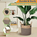 14"x12" Natural Jute Rope Woven Storage Basket with Handles for Plant, Blankets,Toys,Clothes,Shoes - Living Room Home Decor,Multifunctional Basket for Organizer,Picnic,Artificial Tree by CozyNest Decor