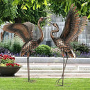 chisheen Garden Statue Outdoor Metal Heron Crane Yard Art Sculpture for Lawn Patio Backyard Decoration,46 inch (2-Pack) by GreenHaven Gardens