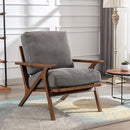 chairus Mid Century Accent Armchairs Modern Upholstered Lounge Chair Compfy Leisure Arm Chair for Living Room Fireplace/Bedroom/Reception/Dorms, Set of 2, Denim Fabric Grey by CozyNest Decor