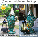 JOYBEE Garden Statues Gnomes with Solar Lantern Outdoor Decor-Gnomes Solar Figurines Lights Decorations for Patio Yard Lawn Ornaments-Gifts for Birthday Easter Housewarming by CozyNest Decor