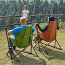 TIMBER RIDGE Hammock Camping Chair with Adjustable Backrest, Heavy Duty Folding Hammock Chair Supports 300lbs, Portable Hammock Chair for Camping, Travelling and Patio, Green 2 Pack by GreenHaven Gardens