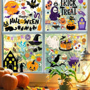 Halloween Window Clings - Halloween Decorations Static Window Stickers for Glass, Removable Large Double-Sided Window Decals for Indoor Home Decor, Bat Fall Cute Party Gift, 65 PCS/9 Sheet by CozyNest Decor