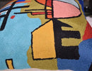 Kandinsky Upwards Abstract Pillow Cover Blue Decorative Throw Pillowcase Modern Chair Cushion Contemporary Accent Pillowsham Couch Handembroidered Wool Size 18x18 by CozyNest Decor