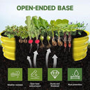 Raised Garden Bed 4x2x1ft Large Galvanized Raised Garden Beds Kit 1Pack Outdoor Yellow Planter Box with Rubber Stripe and Safety Gloves for Vegetables, Fruits, Flowers by GreenHaven Gardens