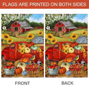 Morigins Autumn Harvest Farm Truck Fall Pumpkin Garden Decorations Double Sided Farmhouse Outdoor House Flag 28 x 40 Inch by GreenHaven Gardens