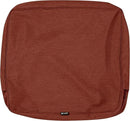 Classic Accessories Montlake Water-Resistant 21 x 22 x 4 Inch Patio Lounge Back Cushion, Heather Henna Red, Outdoor Loveseat Cushions by GreenHaven Gardens
