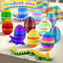 12PCS 3D Printed Dragon Eggs with Dragon Inside, Unique Fun Gifts Cool Stuff Cool Gadgets for Men Teens Boy Gifts, Mini Articulated Easter Basket Essentials for Kids by TinyTreasures Baby Boutique