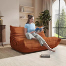 Bean Bag Chairs for Adults Giant Bean Bag Chair， 2 Seater with Memory Foam Filled Fireside Chair, Lazy Sofa Lounge Floor Sofa for Living Room, Bedroom, Office, No Assembly Required. (Orange) by CozyNest Decor