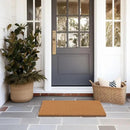 Barnyard Designs Natural Coco Coir Heavy Duty Backing Doormat - Large Cute Non-Slip Front Door Welcome Mat for Outside Entrance or Porch Entry, Brown (17x30, Plain Brown) by CozyNest Decor