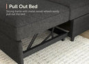 HONBAY Sectional Couch with Pull Out Bed, Sectional Sleeper Sofa with Storage, U Shape Couches for Living Room, Dark Grey by CozyNest Decor