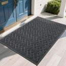 Yimobra Front Door Mat Outdoor Indoor 60x36, All-Season, All-Weather, Heavy Duty Welcome Door Mats Outside Entrance, Non Slip Porch Patio Entrance Mat, Black Gray by CozyNest Decor
