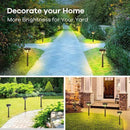 Linkind Solar Pathway Lights 8 Pack, Solar Lights Outdoor Warm White Waterproof, Adjustable Solar Powered for Walkway Yard Garden Driveway Backyard by GreenHaven Gardens