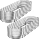 FRIZIONE 2pcs 9 in 1 Tall 8x2ft Galvanized Raised Garden Bed Outdoor,Steel Garden Bed for Vegetables,Above Ground Garden Box for Flower,Metal Raised Beds for Gardening by GreenHaven Gardens