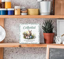 SRADMO Easter Wooden Block Decorative Sign, 5x5 inches, Wood, Tabletop Mount, Multicolor, Easter Theme, Rustic Style, Pre-Printed Text: Cottontail by CozyNest Decor