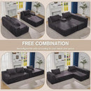 Hobestluk Modular Sectional Sofa Couches 108" L-Shape Couch 3 Seat Modular Sofa Memory Foam Sectional Couches for Living Room, Boneless Couch with Oversized Chaise (Grey, Right Facing) by CozyNest Decor